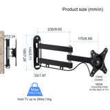 1 x RAW Customer Returns Suptek Television Wall Mount, TV Mount Swivel for 15-32 Inch Vesa Wall Mount 100x100, 75x75mm TV Mount, Screen up to 13Kg MA2720  - RRP €18.97