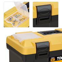 1 x RAW Customer Returns ZHJAN Tool Box Empty Set 42cm 30.5cm , Large Portable Storage Tool Box Empty Plastic, Lock Secured Tray Divider, Tool Box Suitable for Professional Maintenance Workers and Home - RRP €33.99