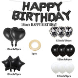 5 x Brand New 38th Birthday Balloon Decoration Black 38 Balloons Happy 38th Birthday Party Supplies Number 38 Foil Mylar Balloons Latex Balloon Gifts for Girls Boys Women Men - RRP €35.2