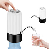 1 x RAW Customer Returns ALLOMN Water Bottle Pump, USB Rechargeable Automatic Drinking Water Pump Universal Water Jugs Portable Electric Water Bottle Dispenser for Home Kitchen Office Travel Camping White  - RRP €11.8