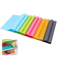 1 x Brand New Antibacterial Fridge Mat Anti-Slip Mat Wardrobe Mat Sink Mat Table Mat for Kitchen Antifouling Fridge Mat Bedroom Fridge Mat Blue Green Orange Pink Silver Gray 10 Pieces - RRP €19.2