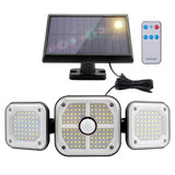 1 x RAW Customer Returns da LIGHT solar lamps for outdoors, 186 LED solar lights with motion detector, IP65 waterproof, 120 lighting angle outdoor light with cable, swiveling wall lamp for garden basement balcony - RRP €22.95