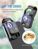 1 x RAW Customer Returns Evil eye 200x Phone Microscope for Kids Mini Microscope with CPL 2 Brightness Modes No App Required for Microworld - RRP €38.98