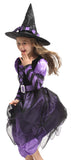 7 x RAW Customer Returns Agares Children s Girls Witch Costume Halloween Carnival Costumes Purple Black Long Witch Dress with Witch Hat 110 120  - RRP €141.12