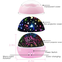 1 x RAW Customer Returns JKGIFTS Unicorn Gifts for Girls, 2-in-1 Night Light Starry Sky Projector Gift for 2-9 Year Old Girls Ideal for Birthday Christmas Party Decoration - RRP €16.27