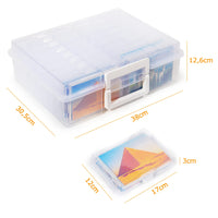 1 x RAW Customer Returns GREELUE photo box, sorting boxes for small items, 16 inner photo holders, transparent storage box for postcards, photos, toys - RRP €29.9