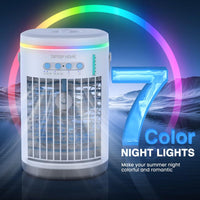 1 x RAW Customer Returns Mobile Air Conditioner, 5 in 1 Air Conditioner Portable, Air Conditioner without Exhaust Hose, Mini Air Conditioner with Spray and Colorful Night Light, Mobile Air Conditioners for Home, Office, Camping, 1400ML - RRP €79.99