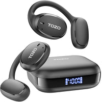 1 x RAW Customer Returns TOZO OpenEgo True Wireless Open Ear Headphones, 5.3 Bluetooth Sport Earbuds with Ear Hook for Long Playback with Digital Display, Dual Microphone Clear Call Sweatproof for Running Workout - RRP €67.04