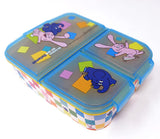 1 x RAW Customer Returns Elephant and rabbit children s lunch box with 3 compartments, show with the elephant lunch box, Bento lunch box for children - ideal for school, kindergarten or leisure - RRP €11.04