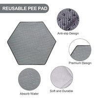 1 x Brand New HACRAHO 1 Reusable Non-Slip Washable Potty Pad with Waterproof Bottom for Dogs, Gray - RRP €16.8