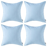 1 x RAW Customer Returns MIULEE Set of 4 waterproof cushion covers decorative cushion cover sofa cushion decorative couch cushion weatherproof cushion cover decorative cushion cover for sofa garden outdoor living room 45 x 45 cm light blue - RRP €21.32