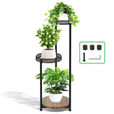 1 x RAW Customer Returns LyTaispuly 3 Tier Metal Plant Stand for Indoor, Tierd Corner Plant Stands Holder, Flower Shelf Display Rack for Living Room Outdoor Balcony Garden Patio, Black 3-Tier Hollowed  - RRP €34.99