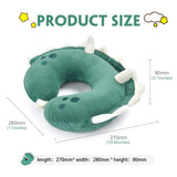 1 x RAW Customer Returns H HOMEWINS Children s Travel Pillow Ultra Soft Neck Pillow Headrest Cute Neck Pillow Washable Neck Support Pillow Travel Sleeping Pillow for Car Airplane Triceratops  - RRP €14.99