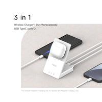 1 x RAW Customer Returns Multiple Device Charging Station - ISDT 3 in 1 15W Wireless Charging Stand Cell Phone Charging Station for AirPods iPhone 14 13 12 11 Pro Mini Max Xr Xs Samsung Galaxy S23 S22 S21 S20 Google Pixel LG - RRP €30.16