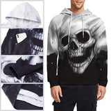 1 x RAW Customer Returns Freshhoodies Men s Sweatshirt Hoodies 3D Print Skull Gray Long Sleeve Sweaters Clothing Women Boys Teenagers Party Gift, M - RRP €27.0