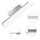 1 x RAW Customer Returns ledmo LED mirror light 40cm 4000K natural white, IP44 waterproof stainless steel bathroom light for wall lighting and bathroom, SMD2835 8W 800LM make-up light wall light bathroom lamp 220V - RRP €29.98