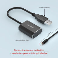 1 x RAW Customer Returns Ozvavzk USB A to Toslink Optical Audio Cable Adapter with, USB Type A to Spdif Digital Converter for Windows Linux PS4 PS5 Lenovo Hp Asus Dell Surface Laptop - RRP €21.99