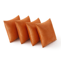 1 x RAW Customer Returns MIULEE Set of 4 Velvet Cushion Covers Decorative Pillowcase Comfortable Smooth Soft Decoration Accessory Home Living Room Bedroom Office for Sofa Orange 45X45CM - RRP €25.49