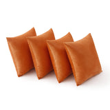 1 x RAW Customer Returns MIULEE Set of 4 Velvet Cushion Covers Decorative Pillowcase Comfortable Smooth Soft Decoration Accessory Home Living Room Bedroom Office for Sofa Orange 45X45CM - RRP €25.49