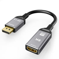 1 x RAW Customer Returns CHENLENIC DisplayPort 1.4 to HDMI 2.1 Ultra HD 8K Male to Female Cable 0.25m Converter 8K 60Hz 4K 120Hz Directional Compatible with DisplayPort PC and HDMI Displays TV - RRP €27.69