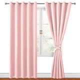 1 x RAW Customer Returns Hiasan blackout curtains with eyelets, blush pink opaque curtains, 2 pieces, 167 x 228 cm width x height , soft sliding curtains for bedroom, living room etc. - RRP €46.99