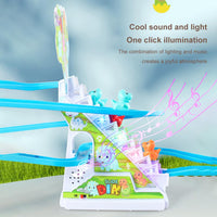 1 x RAW Customer Returns Asslye Duck Stair Climbing Toy, Electric Stair Climbing Toy for Babies 6-18, Montessori Music Toy Electric Duck Music Toy Duck Stairs Toy Roller Coaster Toy - RRP €13.99