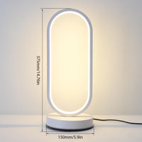 1 x RAW Customer Returns POYO Dimmable Touch Control Table Lamp Oval Shaped Modern Bedside Lamp With 3 Colors Of Led Lights Small Black Decorative Lamp For Home, Living Room - RRP €40.33