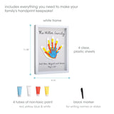 1 x RAW Customer Returns Pearhead Clear Family Handprint Frame, Family Print Keepsake, Multicolor DIY Art - RRP €32.54