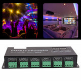 1 x RAW Customer Returns RGBW DMX512 Dimming Controller, 24 Channel RGBW DMX512 DMX Decoder LED Dimdriver Controller for Stagebar DC5V-24V, Studio Recording Equipment - RRP €87.91