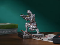 1 x RAW Customer Returns HDMbigmi King s Guard Knight Pen Holder, Pen Stand, Desk Organizer and Accessories, Resin Pen Holder as a Gift with a Fancy Sword for Office and Home Silver  - RRP €45.88