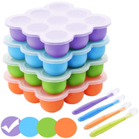 1 x RAW Customer Returns Silicone Baby Porridge Freezer with Silicone Lid Porridge Storage Baby Porridge Container Freezer Tray BPA Free FDA Approved Reusable, Vegetable, Fruit Purees, Breast Milk and Ice Cubes. Purple - RRP €18.26