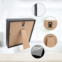 1 x Brand New Encuryna 3D picture frame for filling, 3D picture frame 20x20 cm, deep picture frame for filling objects, square object frame for filling photos, desk wall hanging, black 8 inches  - RRP €20.4