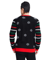 1 x RAW Customer Returns IDGREATIM Men s Ugly Christmas Sweater Christmas Octopus Print Long Sleeve Knitted Sweater Blue Sweater M - RRP €35.99