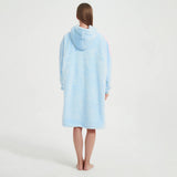 1 x Brand New HiZYNEAT Light Blue Cozy Hoodie Sweatshirt Super Soft Oversize Women Men Plus Size Fluffy Blanket - RRP €37.3