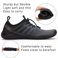 1 x RAW Customer Returns Nasogetch Barefoot Shoes Water Shoes Women Men Aqua Shoes Quick-drying Swimming Shoes Beach Shoes Non-slip Breathable Black 46 - RRP €29.95