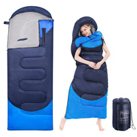 1 x Brand New Sleeping bag, pull-on blanket sleeping bags, portable 3-season sleeping bag, water-repellent with zip for arms and feet for adults, outdoor camping, hiking - RRP €36.2