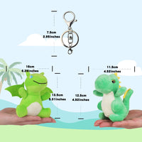 14 x Brand New ANBOOR Pack of 4 Small Stuffed Animals 4.8 Inch Dinosaur Plush Keychain in Party Favors Pterosaur Claw Filling Machine Dino Stuffers Gift - RRP €211.68