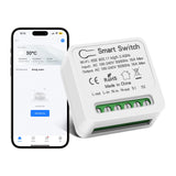 1 x RAW Customer Returns VIPMOON WiFi Switch, 100V-240V Light Switch Relay Module Smart Life Tuya App, 16A 2-Way WiFi Intelligent Switch, Compatible with Google Home Alexa, CE RoHS Certified - RRP €16.13