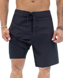 1 x Brand New TUONROAD Swimming Trunks for Men with Compression Liner 2 in 1 Breathable Swim Shorts Men Elastic Swimming Trunks Adjustable Drawstring with Zipper Pockets Black 38 - RRP €19.82