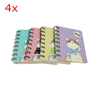 1 x Brand New JZK 4 x Cute Mini Notebooks A7 Diary Ruled Pages Note Books Spiral Bound Notepad Stationery for School Travel Office - RRP €19.2