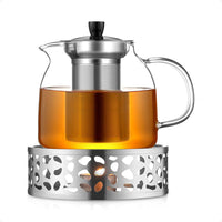 1 x RAW Customer Returns ecooe 1000mL teapot with tea warmer glass and stainless steel tea warmer - RRP €25.2