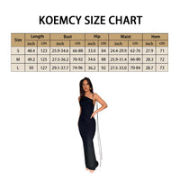 1 x RAW Customer Returns KOEMCY Women s Sexy Backless Dress Long Bodycon Dress Elegant Party Formal Dress Black, S  - RRP €26.04