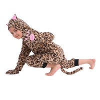 1 x RAW Customer Returns Sincere Party Fleece Cat Onesie Costume Leopard Cat Halloween Costume for Kids X-Large 10-12  - RRP €24.99