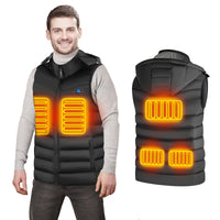 1 x RAW Customer Returns FOTFLACE Heated Vest Men Women Heated Vest with 5 Heating Zones Heated Vest, 3 Adjustable Temperature Heated Jacket for Winter Outdoor Hiking Camping Skiing-4XL Without Battery  - RRP €40.33