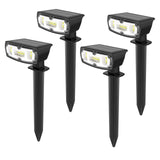 2 x Brand New OUSFOT Solar Garden Lamps IP67 Waterproof Solar Garden Lights Outdoor 2 Brightness Levels 30LED Solar Garden Spotlights for Courtyard Patio Trees Driveway Pool and Camping - RRP €89.82