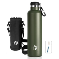 1 x RAW Customer Returns FEIJIAN Stainless Steel Thermal Water Bottle 750ml 1L Backpack, Easy to Clean, Leak-Free Thermal Bottle - BPA Free Water Bottles, for School, Sports, Camping, Yoga, Gym - RRP €21.99