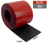 1 x RAW Customer Returns Neoprene Rubber Strip Self-Adhesive Neoprene Rubber Sheet Rubber Mat for DIY Seals, Pads, Flooring, Protection, Buffering, Anti-Vibration, Anti-Slip 100mm W x1.5mm D x3m L  - RRP €23.18