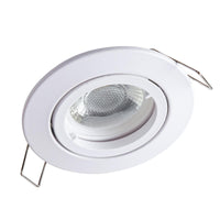 3 x Brand New YanFeiYit Ultra Flat LED Recessed Spotlight, Replaceable Ceramic Module, 5W, 230V, Dimmable, Rotatable Recessed Spotlight, Matte White, Round 3-Piece Set, Warm White  - RRP €68.4