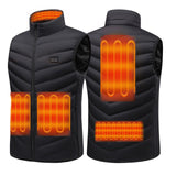 1 x RAW Customer Returns Monave Heated Vest Men s Professional Heated Vest with 5 Graphene Heating Elements, 3 Temperature Levels, Double Button Control, Heated Jacket for Motorcycle Fishing Skiing Outdoor Activities - RRP €60.49