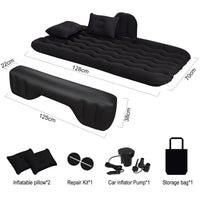 1 x RAW Customer Returns Sinbide Car Mattress, SUV Car Air Mattress with Pump, Inflatable Camping Bed Combo for Car Back Seat, Split Flocked Surface Air Bed for Travel Camping Outdoor Gray  - RRP €35.28